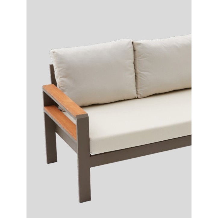 Muebles de jardin Hawaï madera de Iroko y color crudo