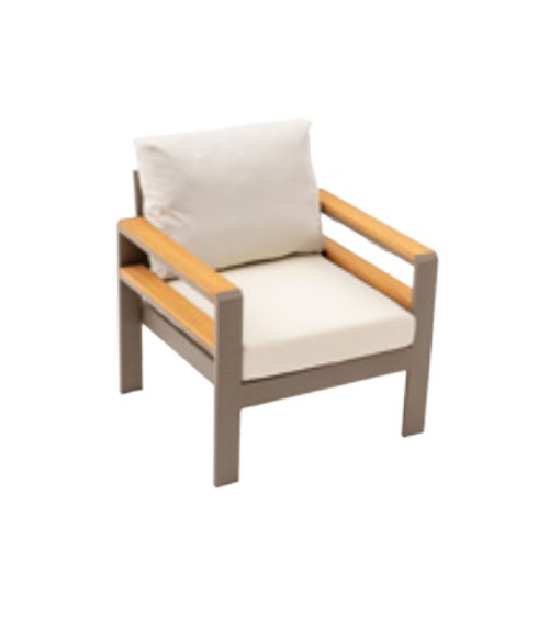 Muebles de jardin Hawaï madera de Iroko y color crudo