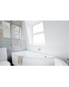 Baignoire d'angle ORIEGA 150 cm gauche avec tablier et appui tête