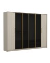 Armoire LUXE 6 portes 274 cm beige