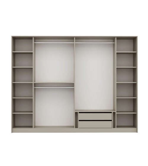 Armoire LUXE 6 portes 274 cm beige