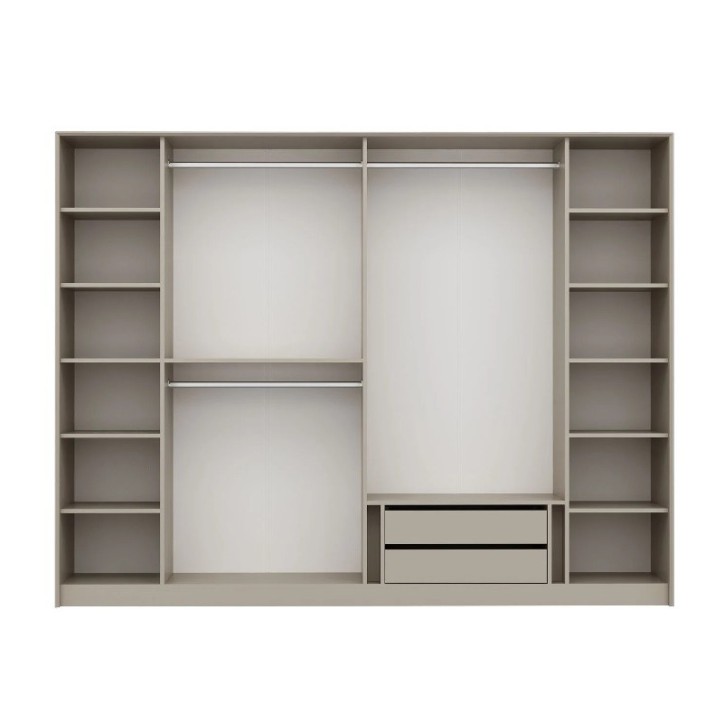 Armoire LUXE 6 portes 274 cm beige