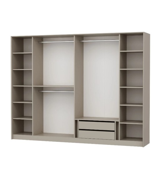 Armoire LUXE 6 portes 274 cm beige