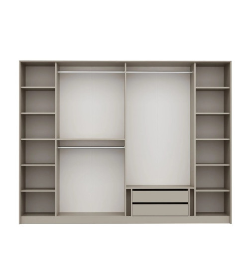 Armoire LUXE 6 portes 274 cm beige