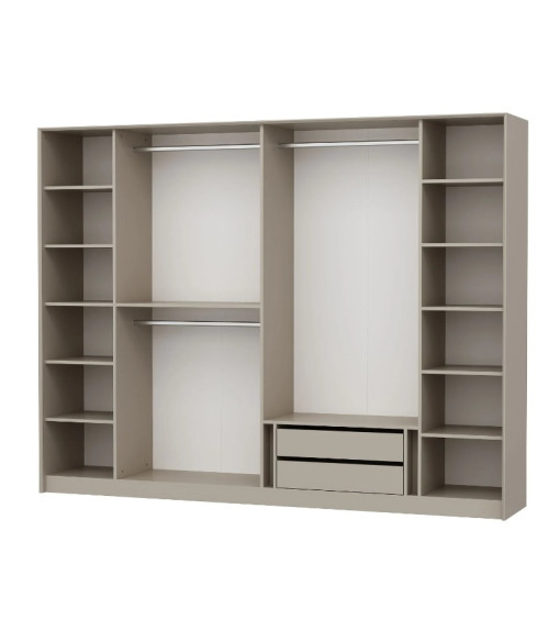 Armoire LUXE 6 portes 274 cm beige