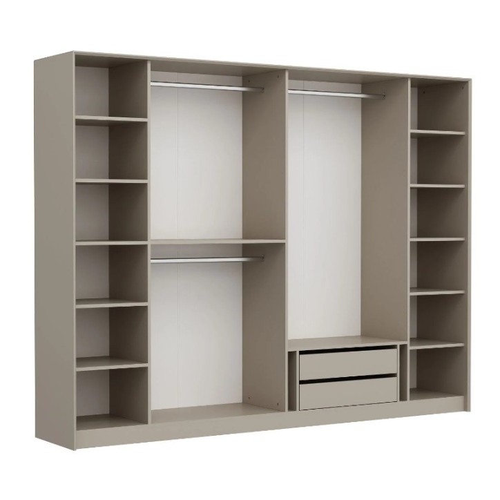 Armoire LUXE 6 portes 274 cm beige