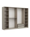 Armoire LUXE 6 portes 274 cm beige