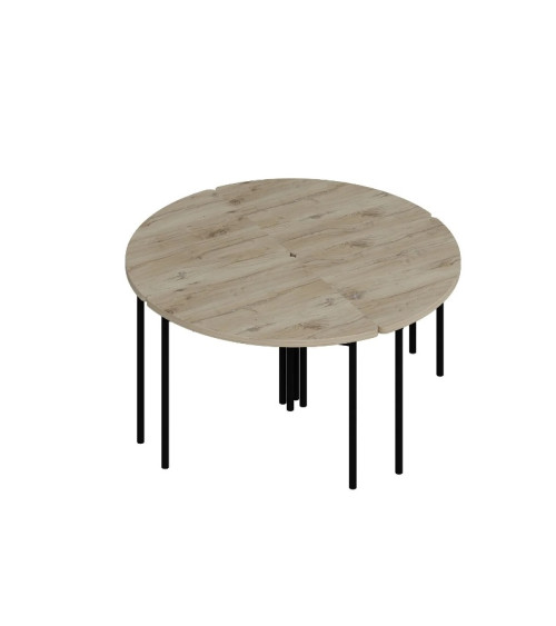 Table basse gigogne Emma 90 cm bois