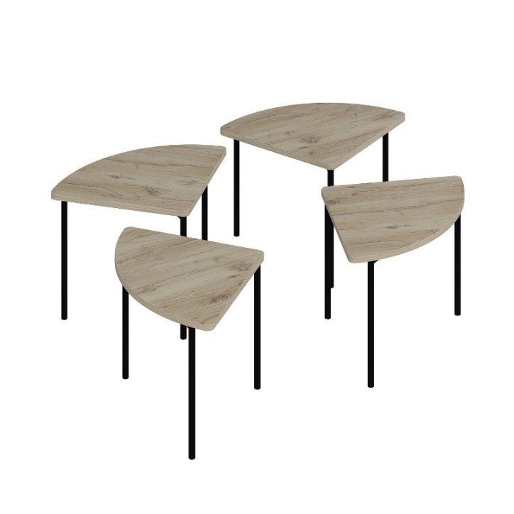 Table basse gigogne Emma 90 cm bois