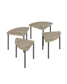 Table basse gigogne Emma 90 cm bois