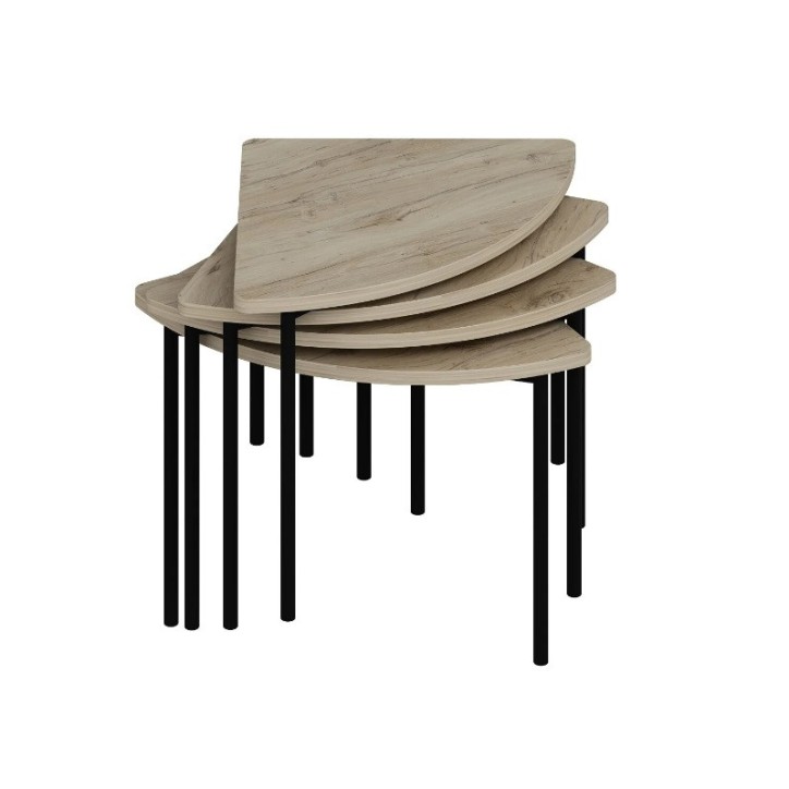 Table basse gigogne Emma 90 cm bois