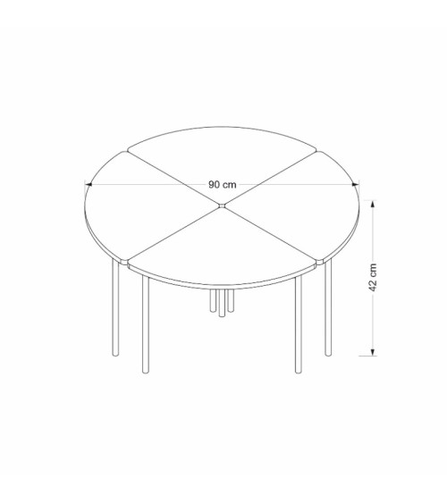 Mesa de centro Emma 90 cm madera
