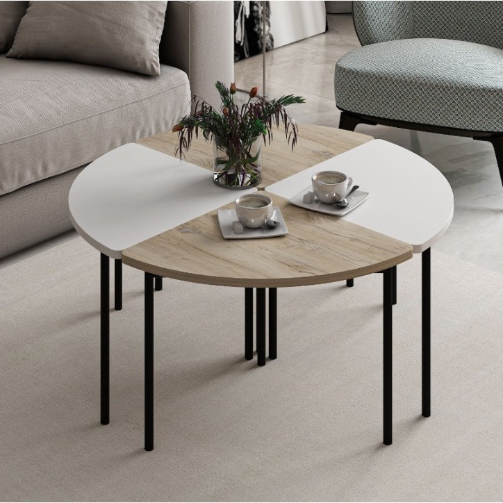 copy of Meuble d'entrée KALE 180 cm blanc et bois