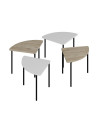 Mesa de centro Emma 90 cm madera y blanco