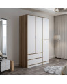 Armadio ELINE 140 cm bianco e oro