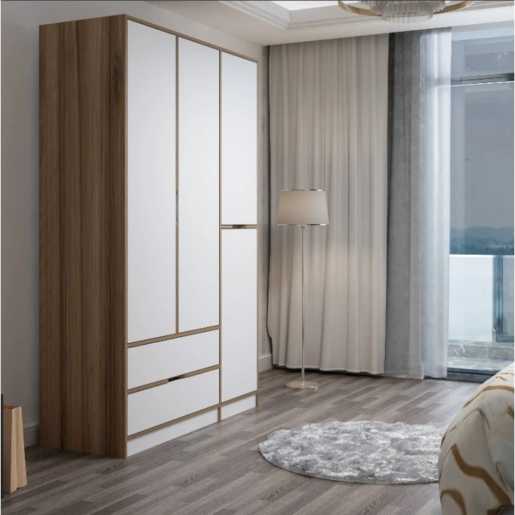 Armadio ELINE 140 cm bianco e oro