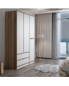 Armadio ELINE 140 cm bianco e oro