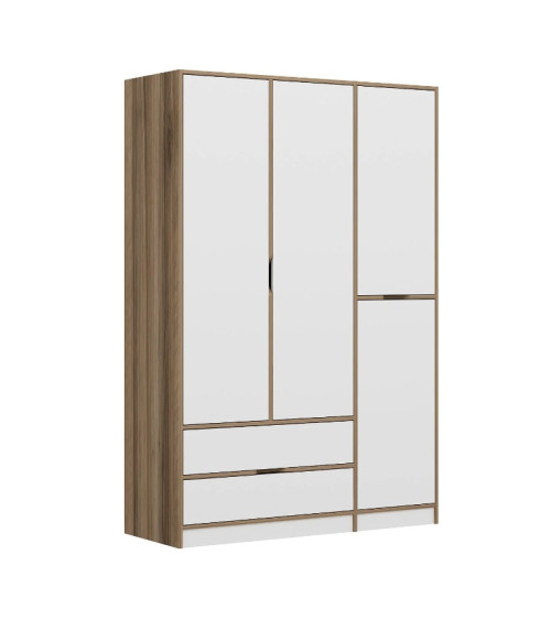 Armadio ELINE 140 cm bianco e oro