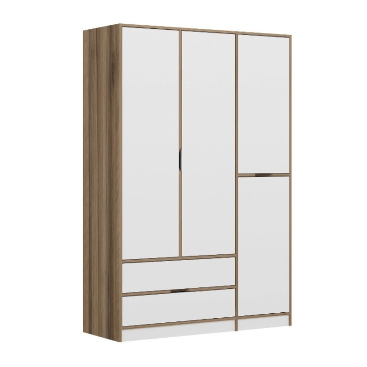 Armadio ELINE 140 cm bianco e oro