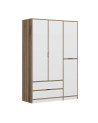 Armadio ELINE 140 cm bianco e oro