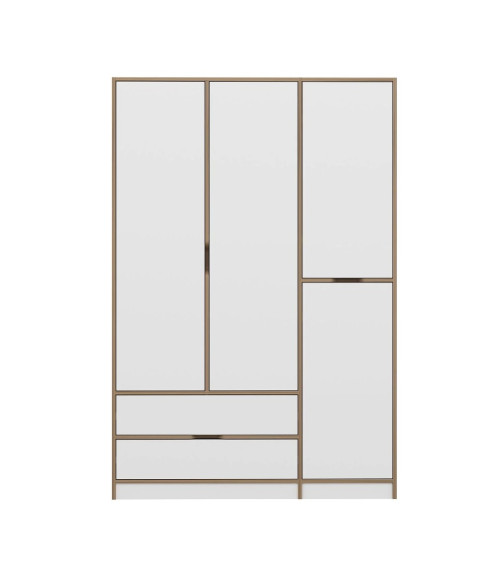 Armadio ELINE 140 cm bianco e oro