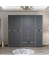 Armadio ELINE 232 cm antracite e oro