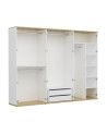 Armoire KALE 6 portes 270 cm blanche