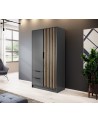 Armoire 2 portes MELODIE 105 cm anthracite