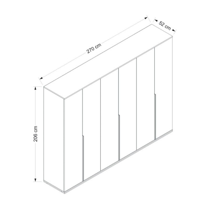 copy of Meuble d'entrée KALE 180 cm blanc et bois