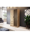 Armoire 2 portes MELODIE 105 cm chêne