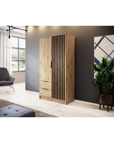 Armoire 2 portes MELODIE 105 cm chêne