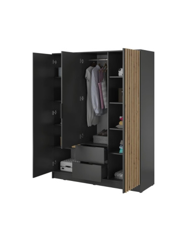 Armoire MELODIE 155 cm anthracite