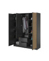 Armoire MELODIE 155 cm anthracite