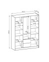 Roupeiro MELODIE 155 cm antracite