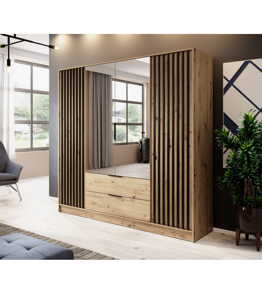 Armoire MELODIE 206 cm chêne