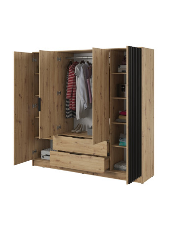 Armoire MELODIE 206 cm chêne