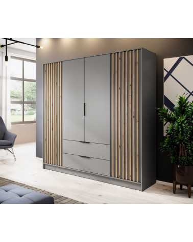 Armoire MELODIE 206 cm gris