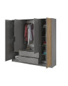 Armadio MELODIE 206 cm grigio