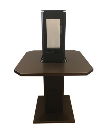 Chauffage d'extérieur ANGELES noir avec table et base
