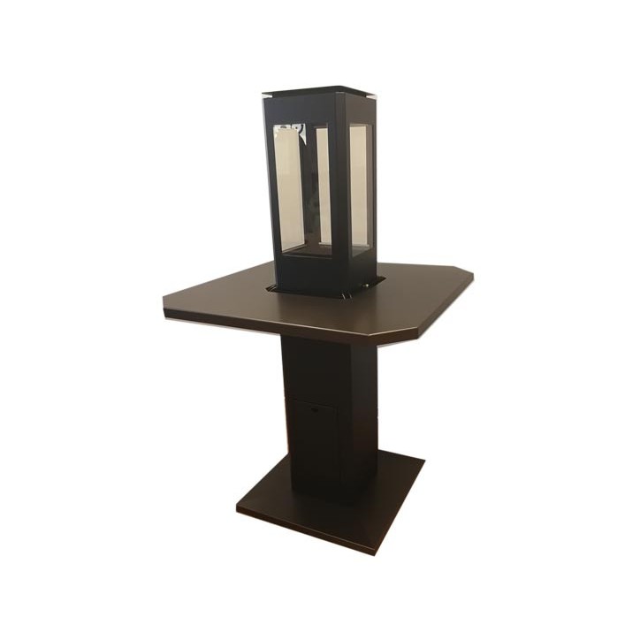 Chauffage d'extérieur ANGELES noir avec table et base