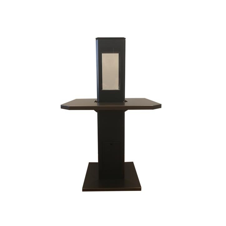 Aquecedor de exterior preto ANGELES com mesa e suporte