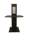 Aquecedor de exterior preto ANGELES com mesa e suporte