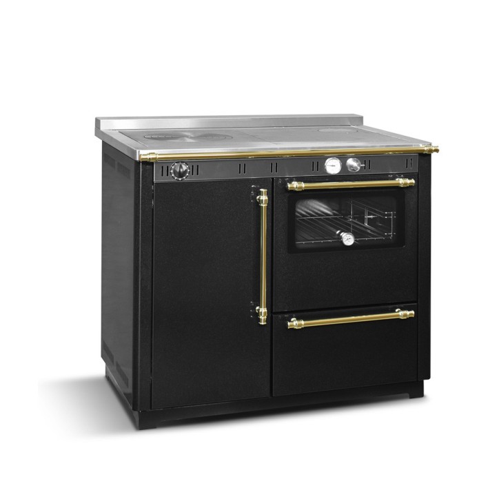 Fogão a lenha com forno NUX 95 cm preto Fogão a lenha com forno NUX 95 cm preto