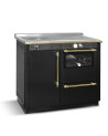 Cocina de leña con horno NUX 95 cm negra