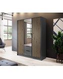 Armoire MELODIE 155 cm anthracite