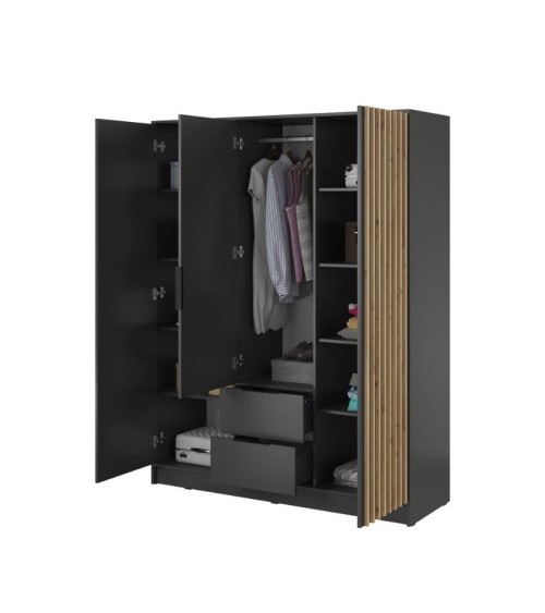 Armoire MELODIE 155 cm anthracite