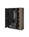 Armoire MELODIE 155 cm anthracite