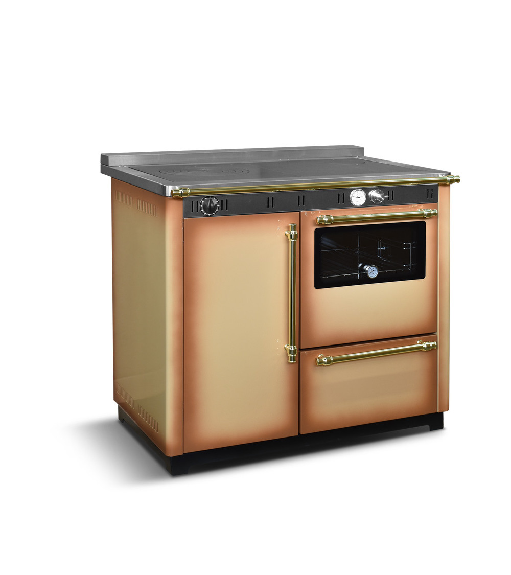 Stufa a legna con forno NUX 95 cm Ocra
