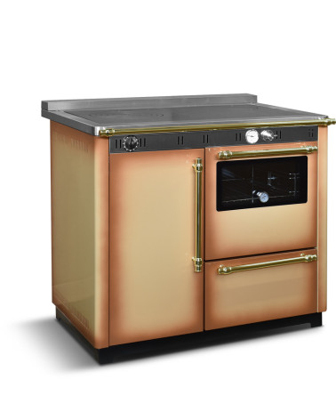 Cuisinière à bois avec four NUX 95 cm Ocre