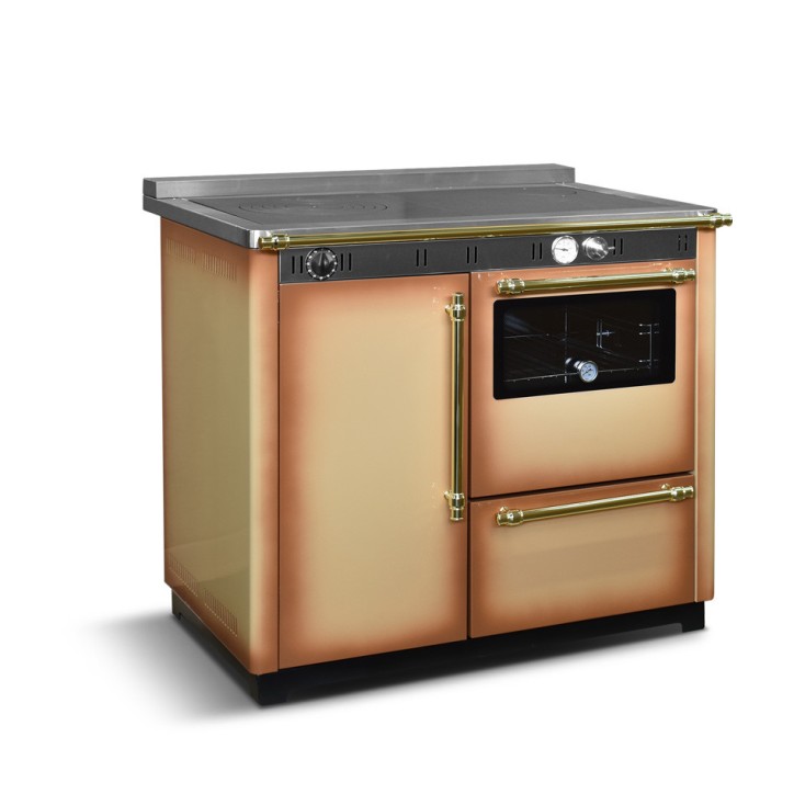 Cuisinière à bois avec four NUX 95 cm Ocre